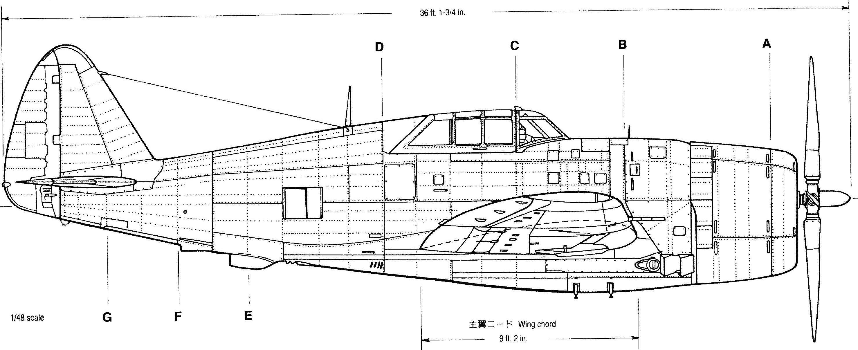 P 47 thunderbolt чертеж