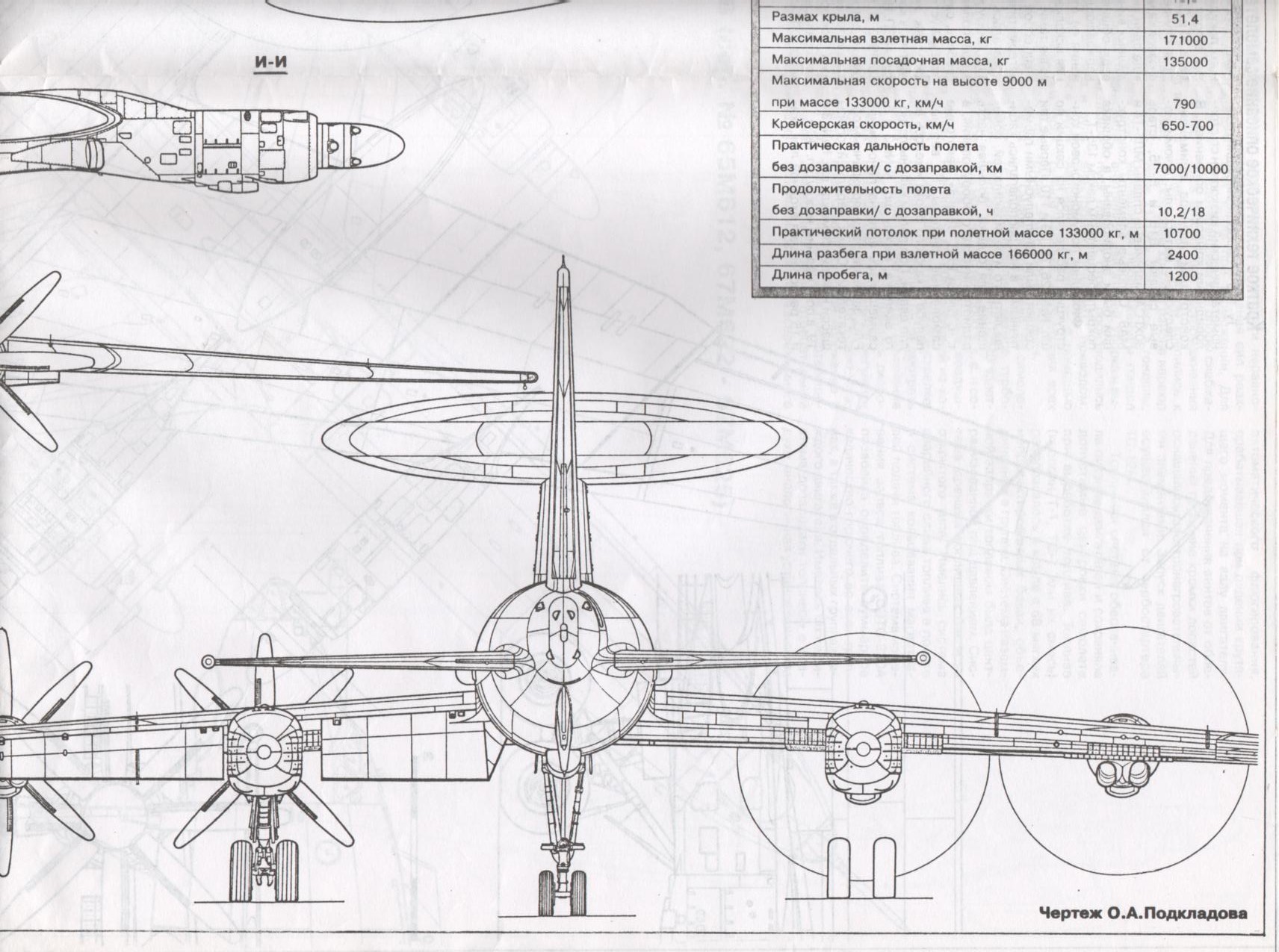 Ту 114 чертеж