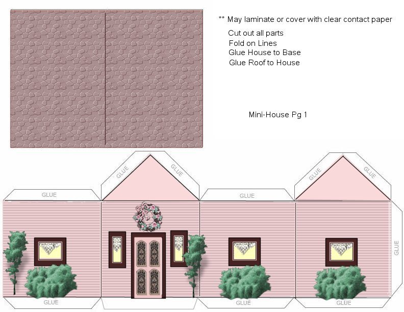Printable Paper House Template from kativ.eu